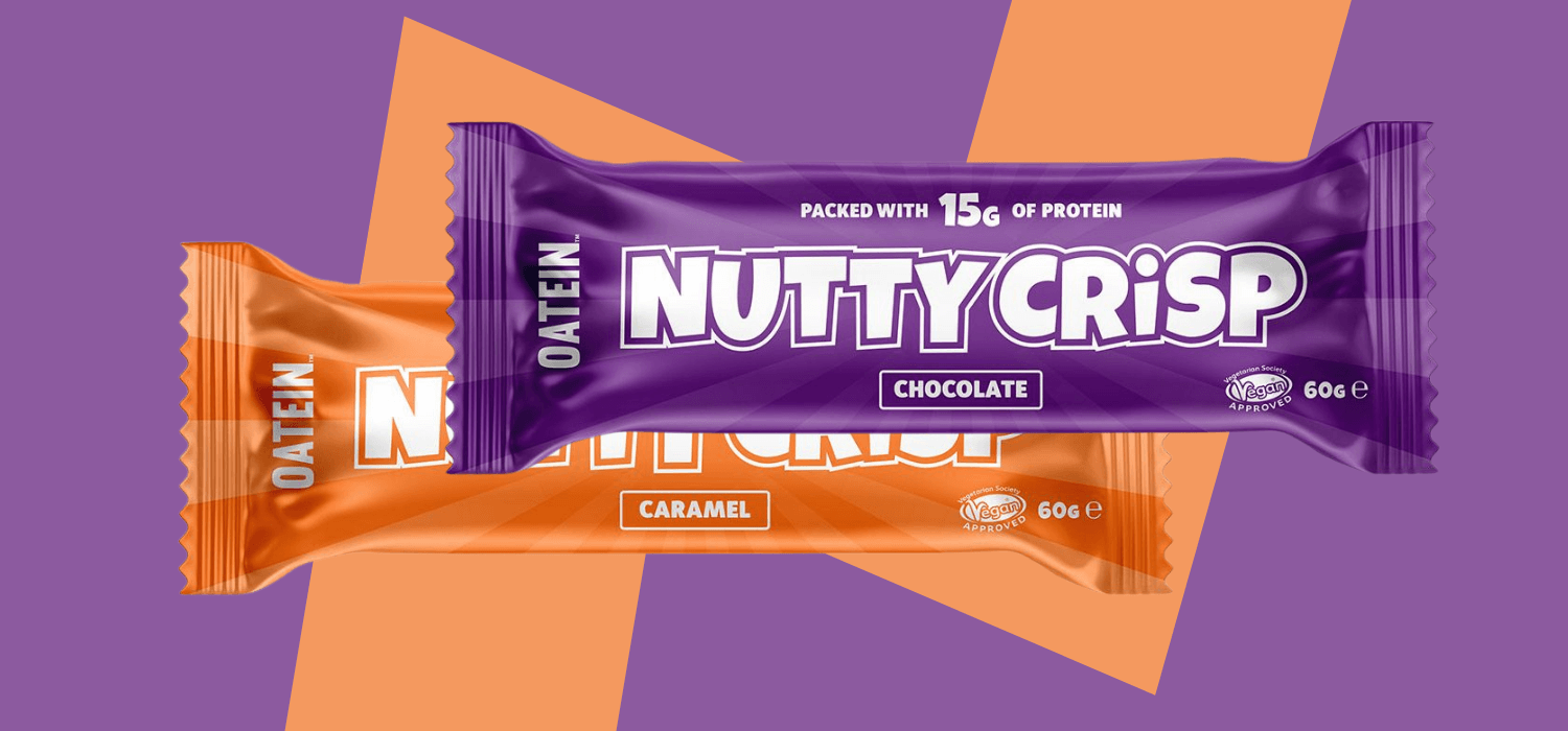 Nutty Crisp Vegan Protein Bars by Oatein - Caramel and Chocolate