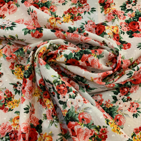 Floral Cotton Lawn Fabric – Stitches