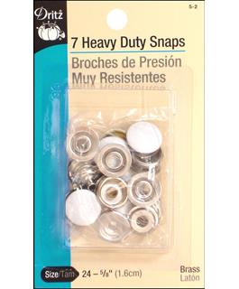 Dritz Heavy-Duty Snaps - 24L - 5/8 - 7/Pack - WAWAK Sewing Supplies