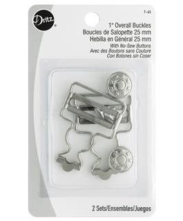 Excellent quality Dritz 1-3/4 Overall Buckles With No-Sew Buttons