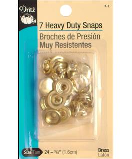 Dritz Heavy Duty Snap Fasteners, Black, Size 24 - 6 pack