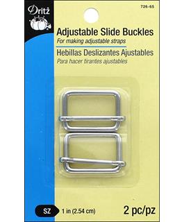 Dritz 1 Adjustable Slide Buckles, Nickel, 2 pc