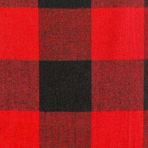 Flannel Plaid Black Red Gray White Squares Cotton Flannel Fabric by the  Yard (3750T-12F)