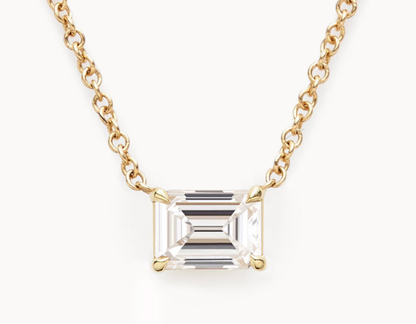 1/2ct Emerald Diamond Necklace – Vrai & Oro