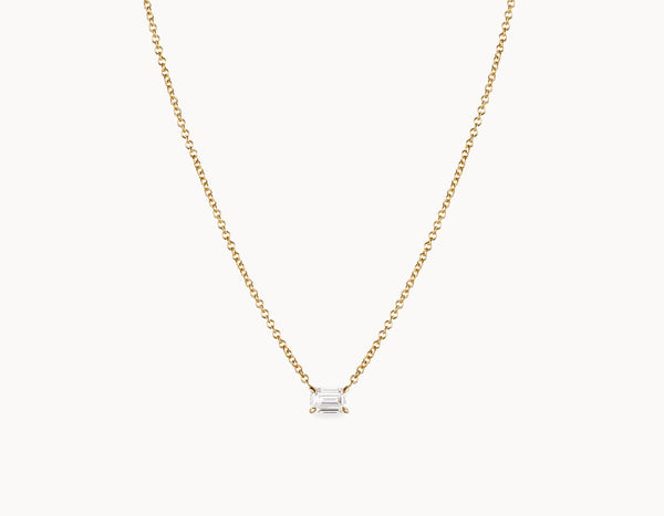 1/4ct Emerald Diamond Necklace – Vrai & Oro