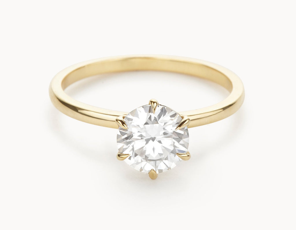 The Solitaire Engagement  Ring  18k Yellow Gold  Vrai 