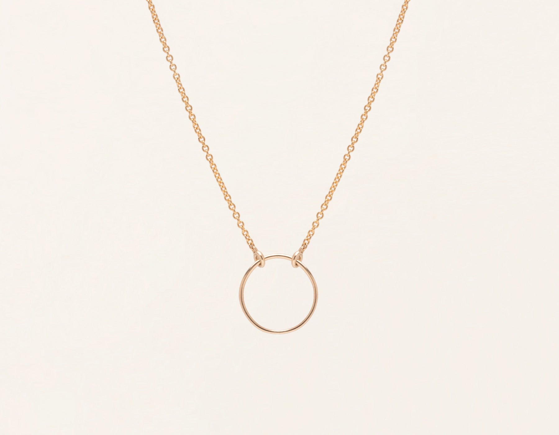 Rose Gold Circle Necklace – Vrai & Oro
