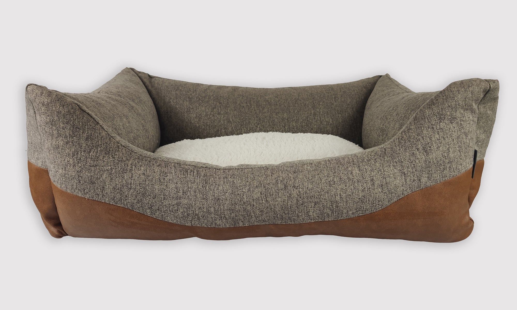 Unleashed JMT-1010 Chill Gusset Bed For Dog (Cream Plush, 48x30) – inovago