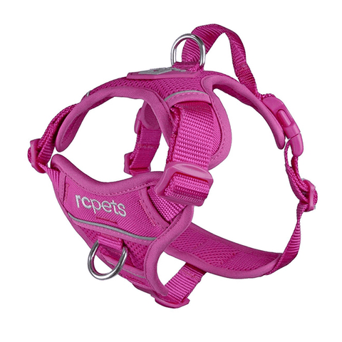 Soft Mesh Dog Harness - Flamingo Pink, Large - All Weather Mesh Head-in  Small Dog Harness with D Ring Leash - Perfect on The Go Breathable Dog  Harness