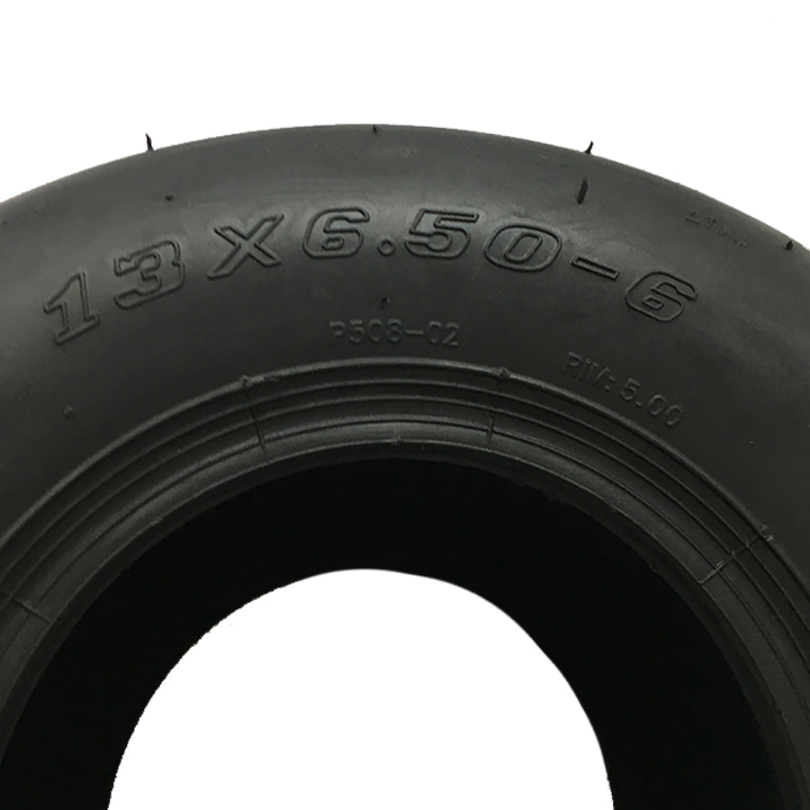 Tire 13x6.50-6 Rib 4Ply Tubeless 13x6.50x6 13x650x6 160-805 13 6.50 6