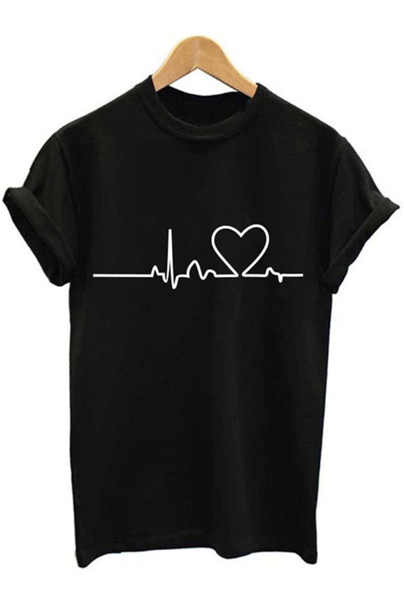 Heart Rhythm Print Tshirt