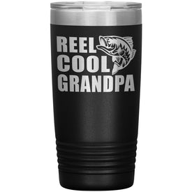 Insulated Coffee Tumbler Cup With Sliding Lid Reel Cool Grandpa 20 Oz  Fishing Gifts for Men, Husband, Dad, or Grandpa 