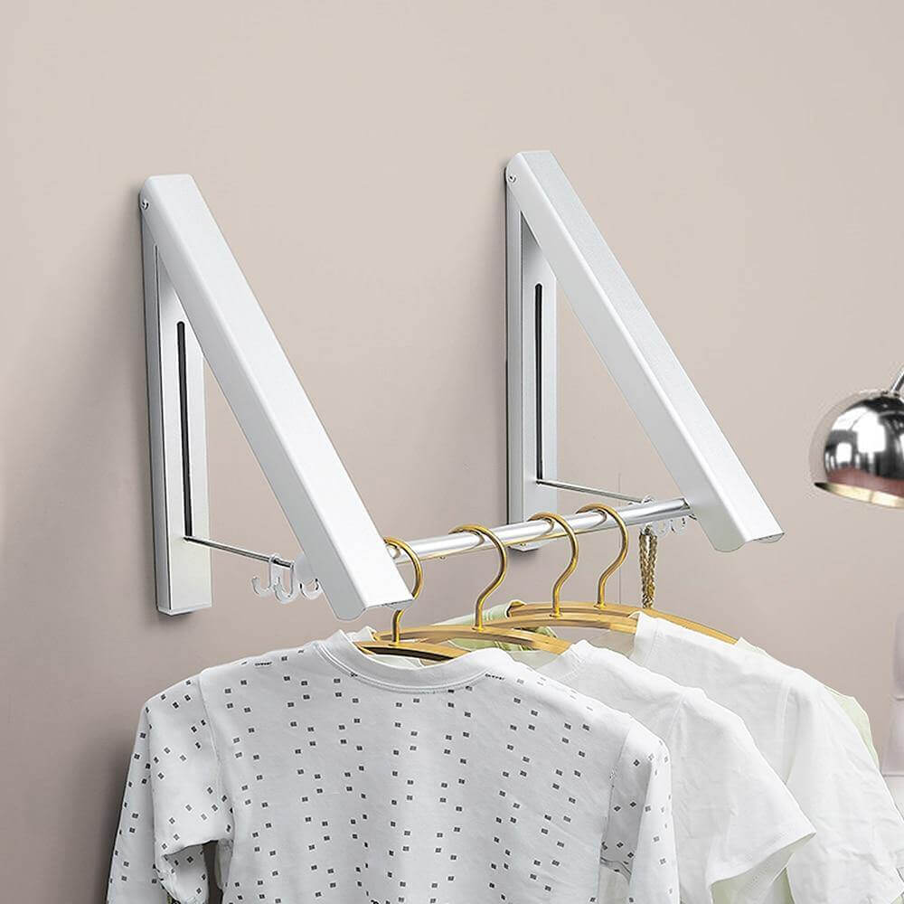 Wall Mounted Retractable Folding Clothes Rack – MaviGadget