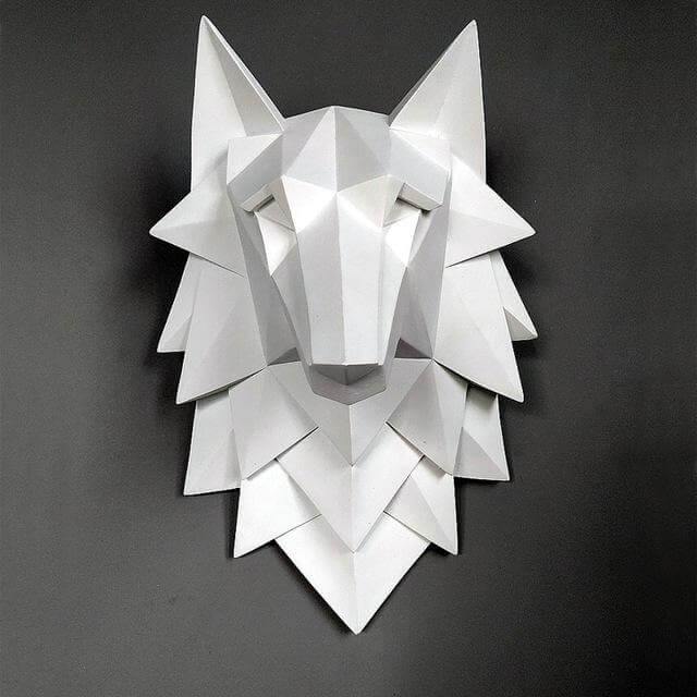 3D Statue Wolf Head Sculpture Home Decor – MaviGadget