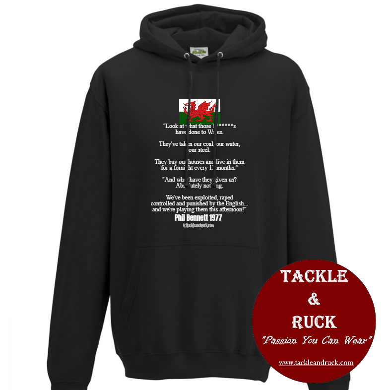 wales rugby hoodie black