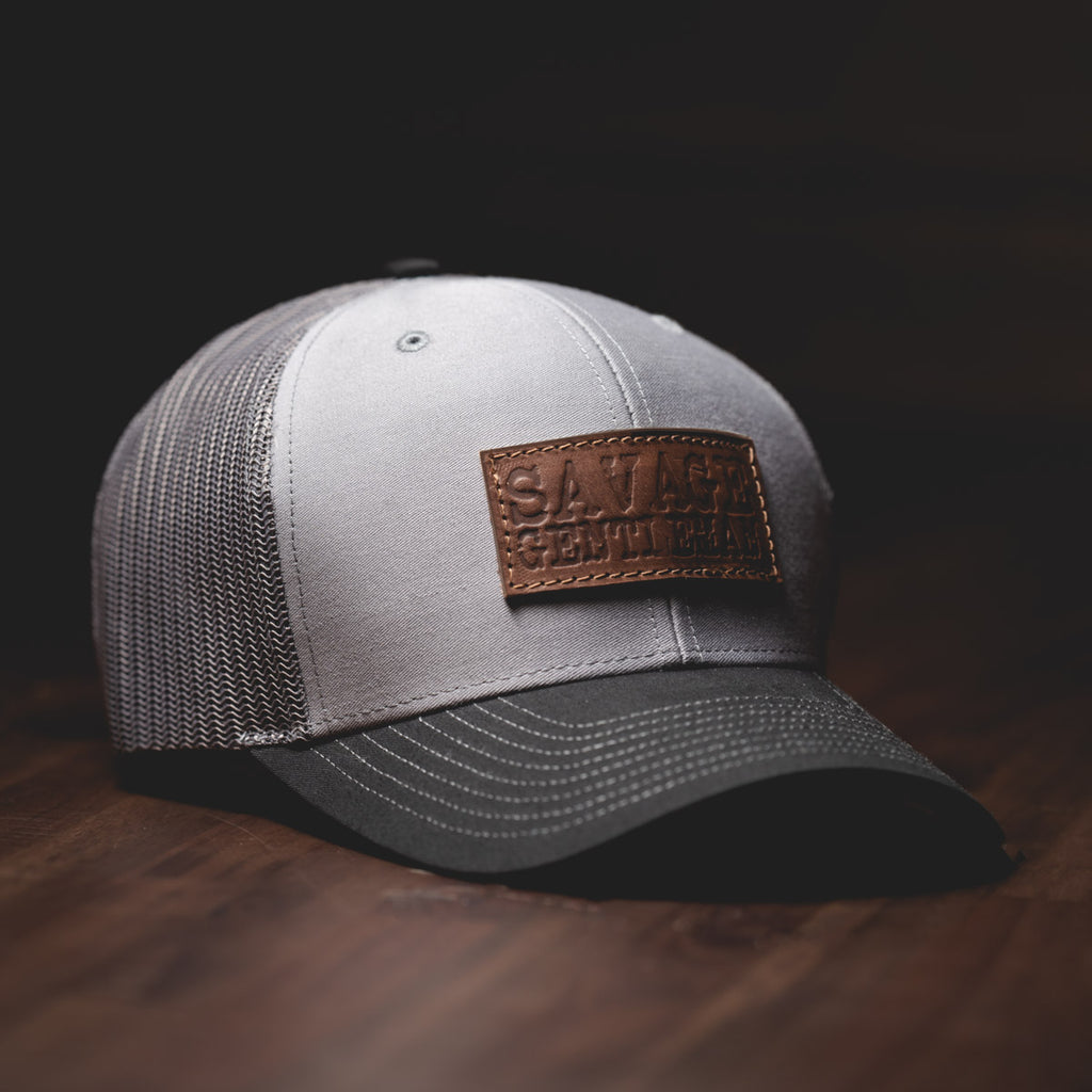 Leather Patch Trucker Hat | Savage Gentleman