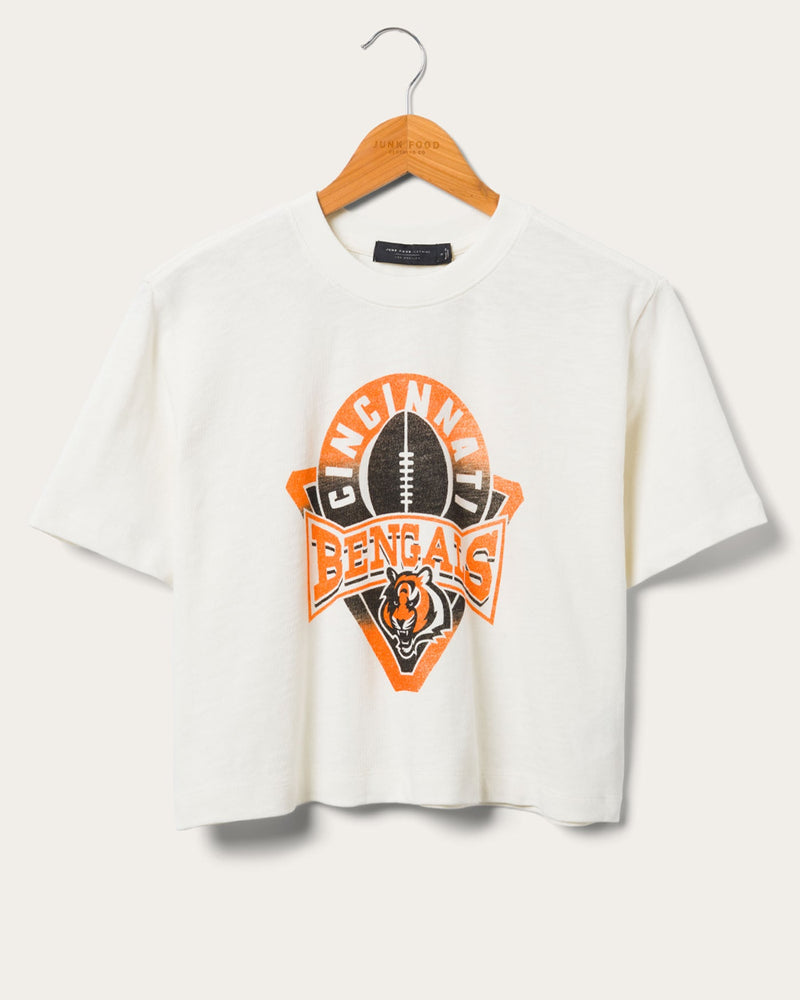 Women's Bengals Mock Neck Crop Tee