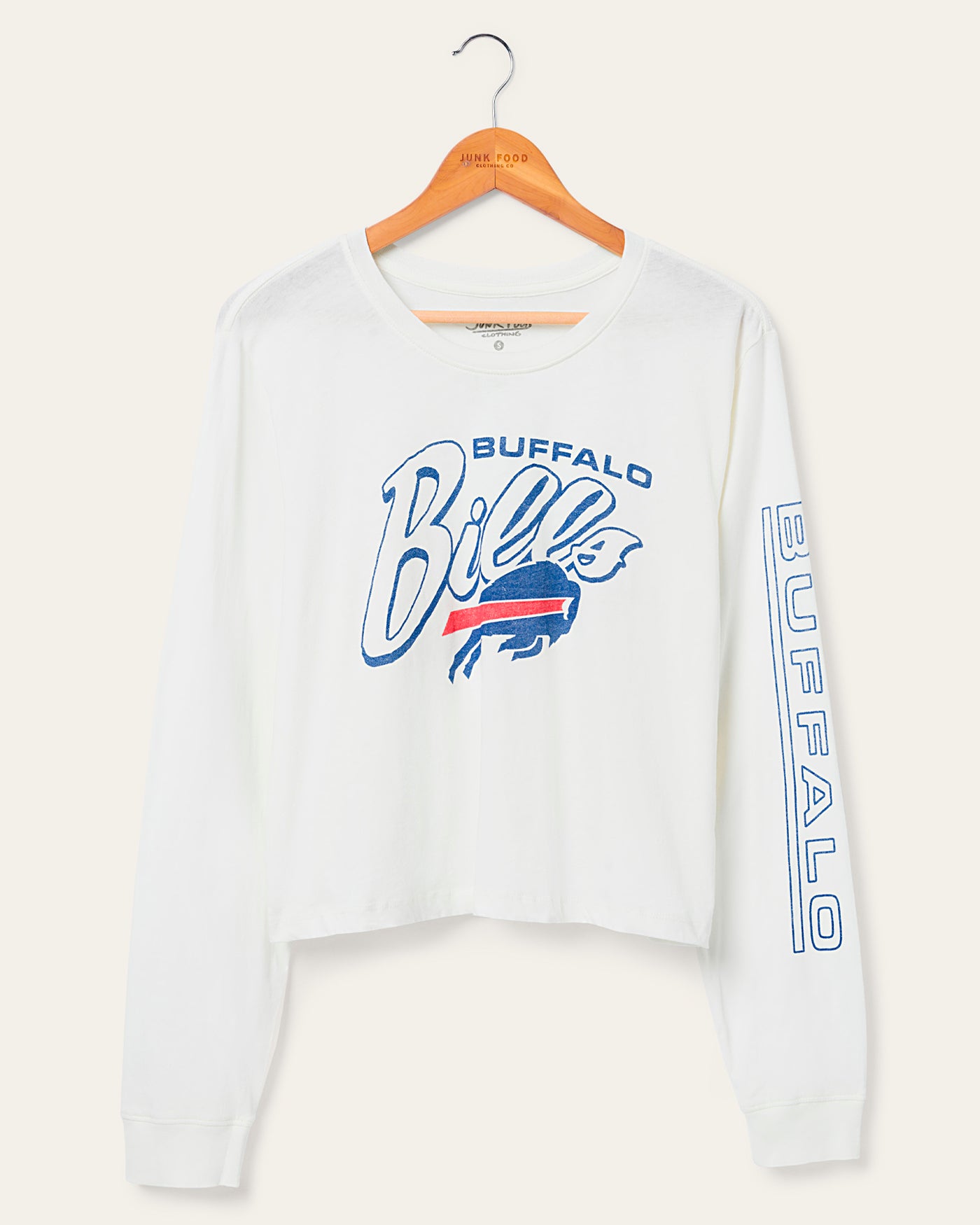 Women's Bills Touchdown Long Sleeve Crop Tee