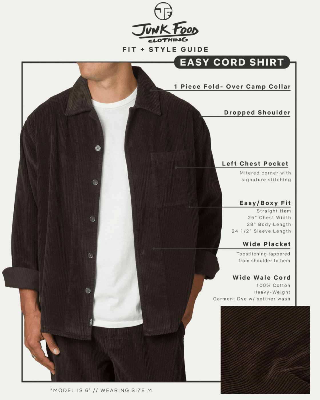 Unisex Cord Easy Shirt