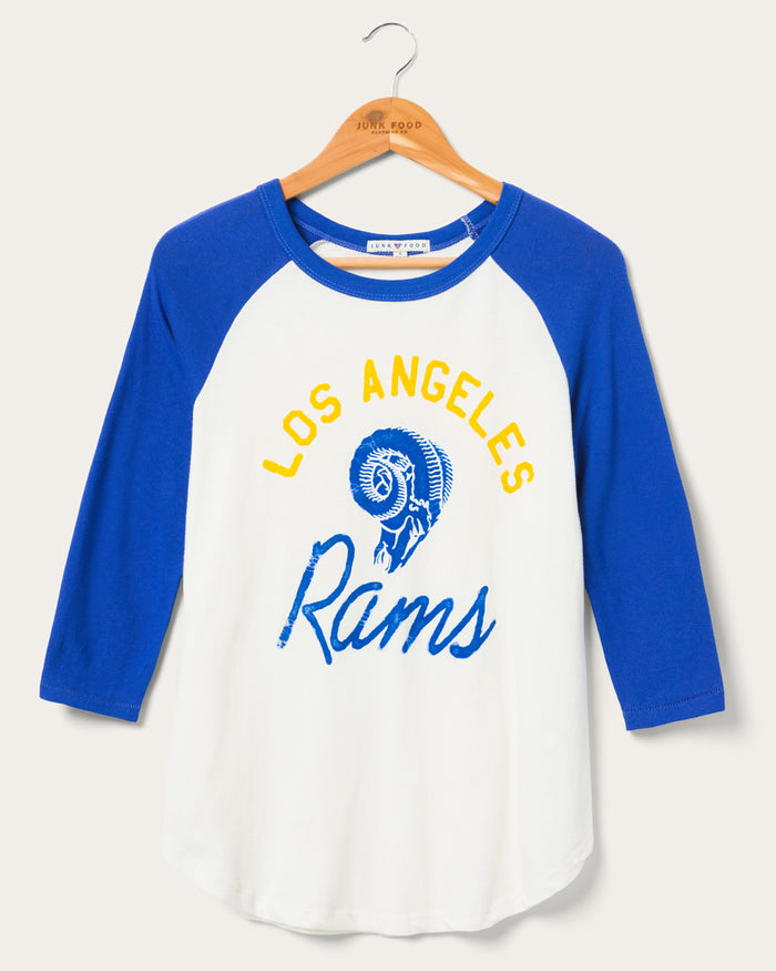 Junk Food Clothing x NFL - Los Angeles Rams - Bold Logo - Mens and Womens Long Sleeve Fan Shirt - Size Medium