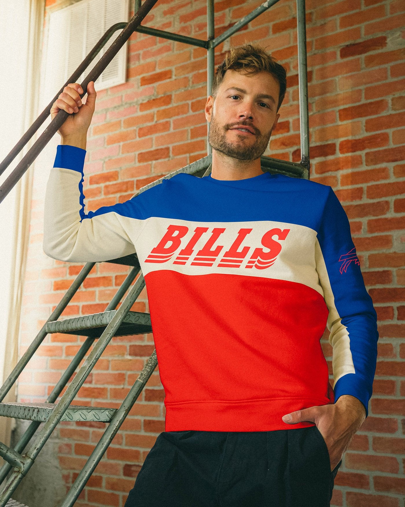 NFL Buffalo Bills Colorblock Crew Fleece