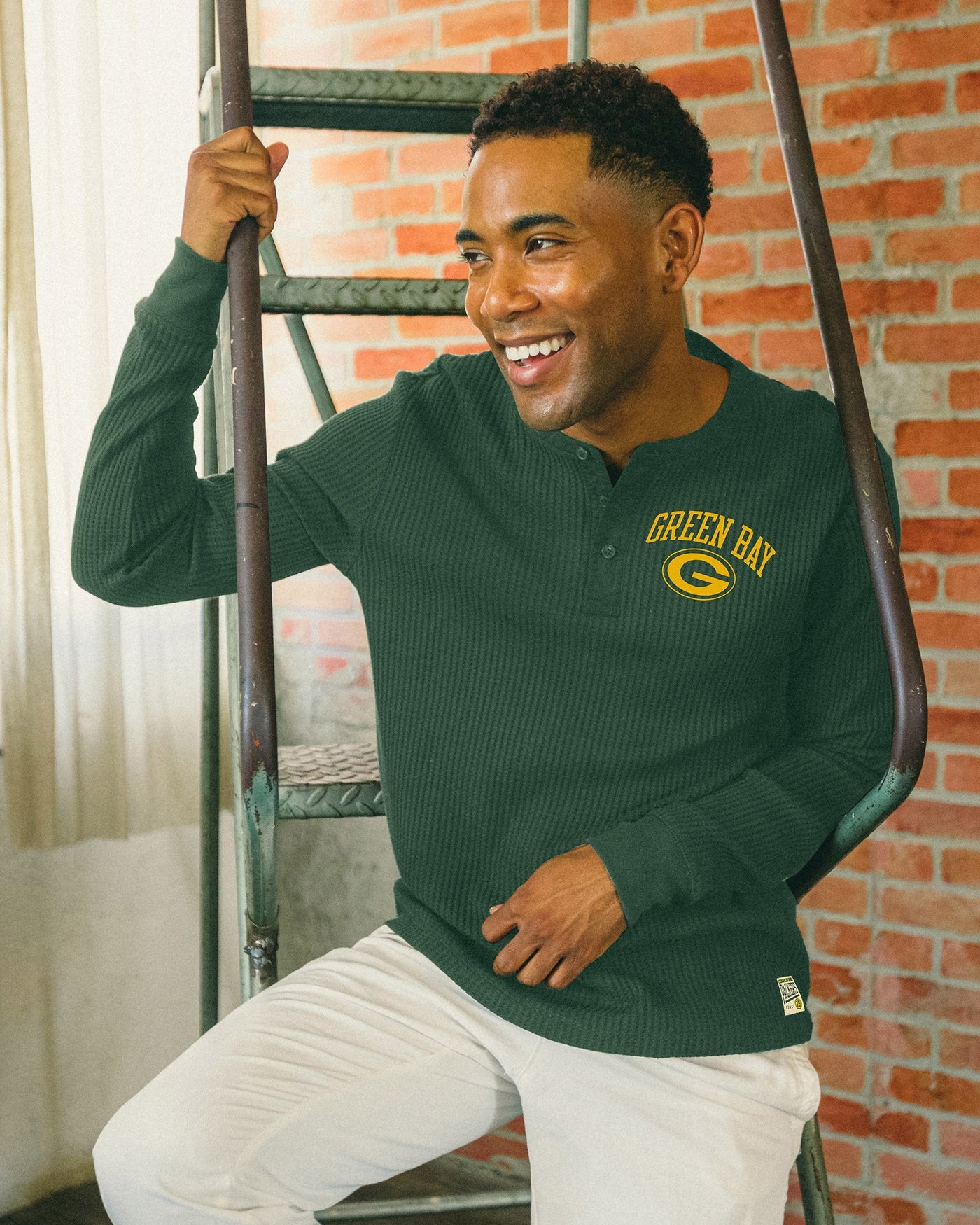 green bay packers henley shirt