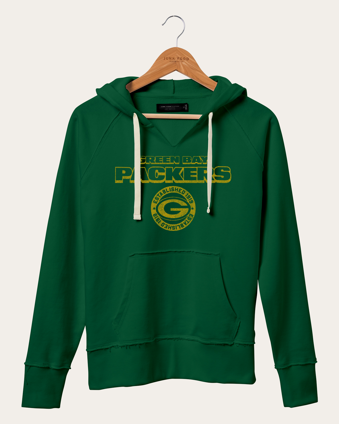 Women's NFL Green Bay Packers Raw Edge Hoodie