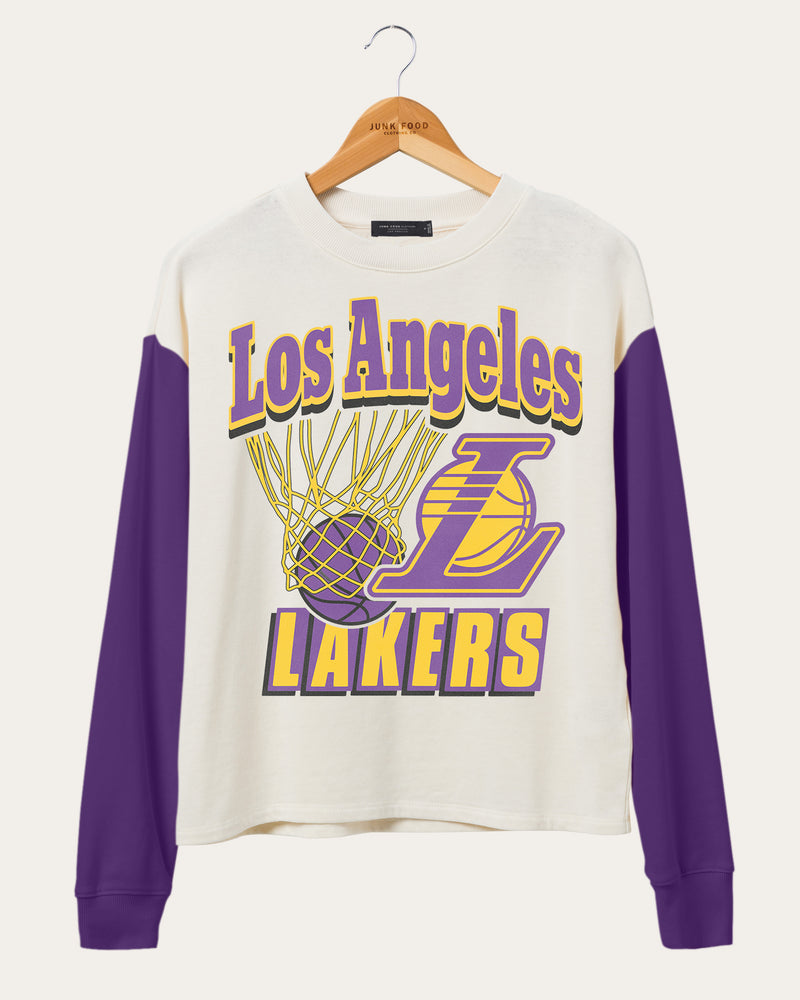 Women's NBA Los Angeles Lakers Contrast Long Sleeve Crew