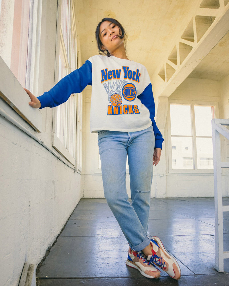 Women's Concepts Sport Orange/Blue New York Knicks Long Sleeve T