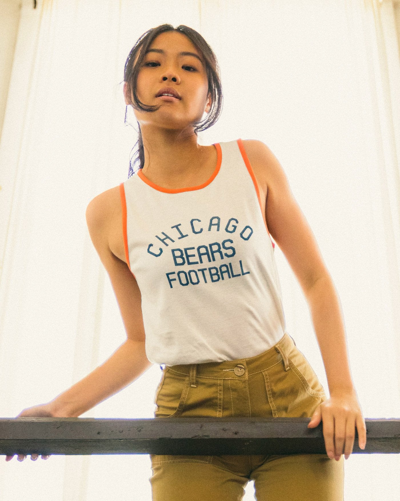 Women's NFL Chicago Bears Pop Binding Rib Tank