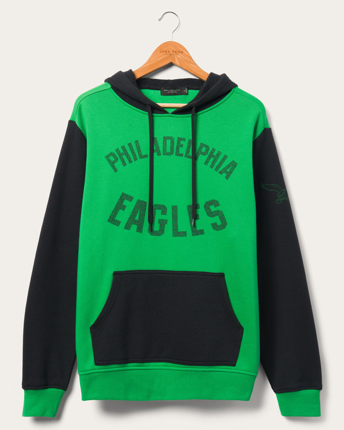Junk Food Clothing Philadelphia Eagles Lightweight Throwback Unisex Hoodie S