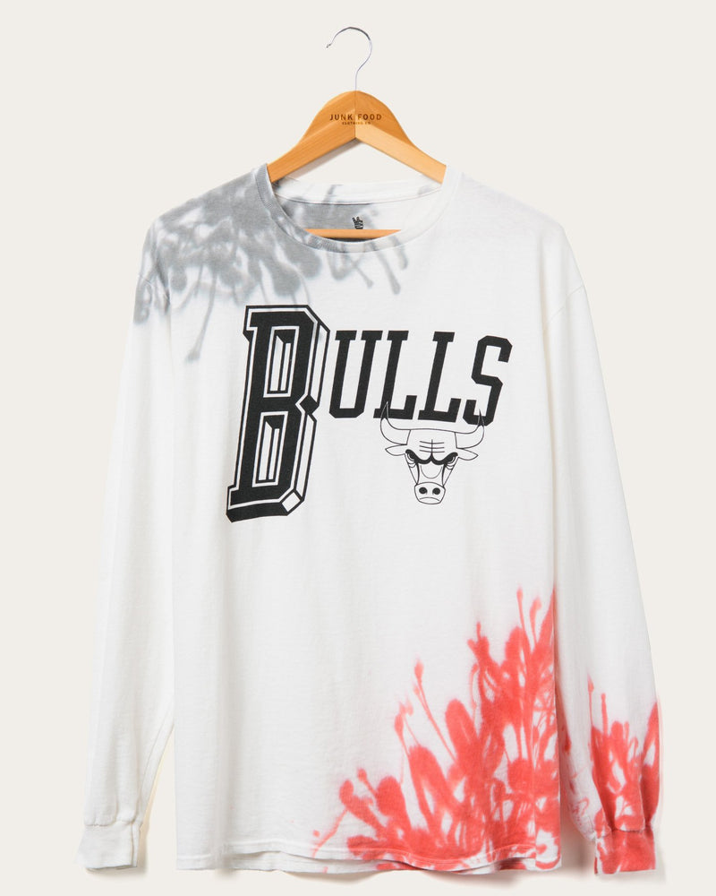 Chicago Bulls Tie Dye Long Sleeve Tee, Junk Food Clothing