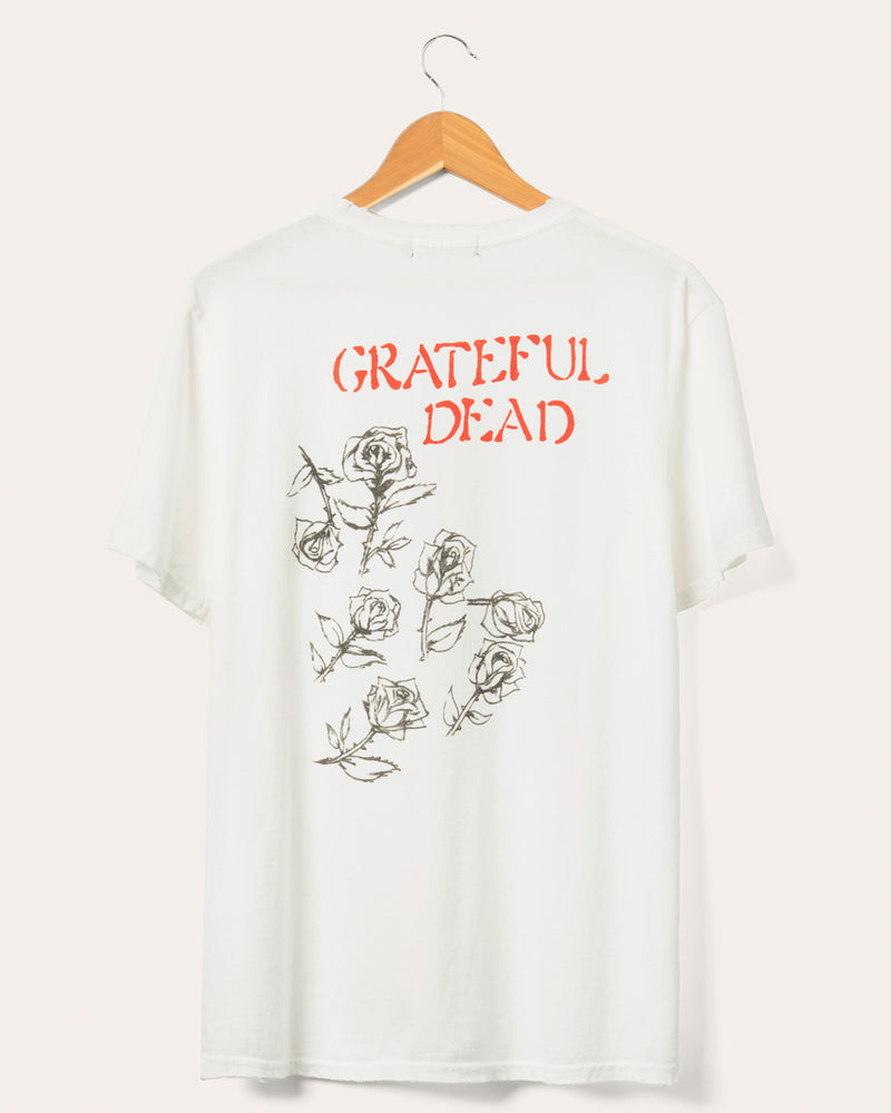 Grateful Dead Skull & Roses T-Shirt in Black, Men's Unisex, 100