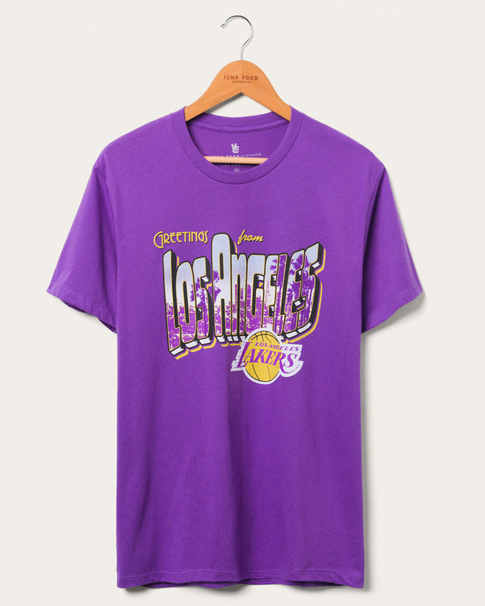 Men's Junk Food Black Los Angeles Lakers Disney Mickey Squad T-Shirt