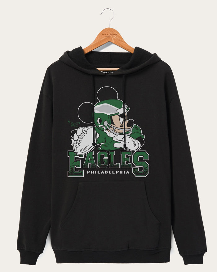 Junk Food Clothing Philadelphia Eagles Black Ringer Long Sleeve Fashion T  Shirt