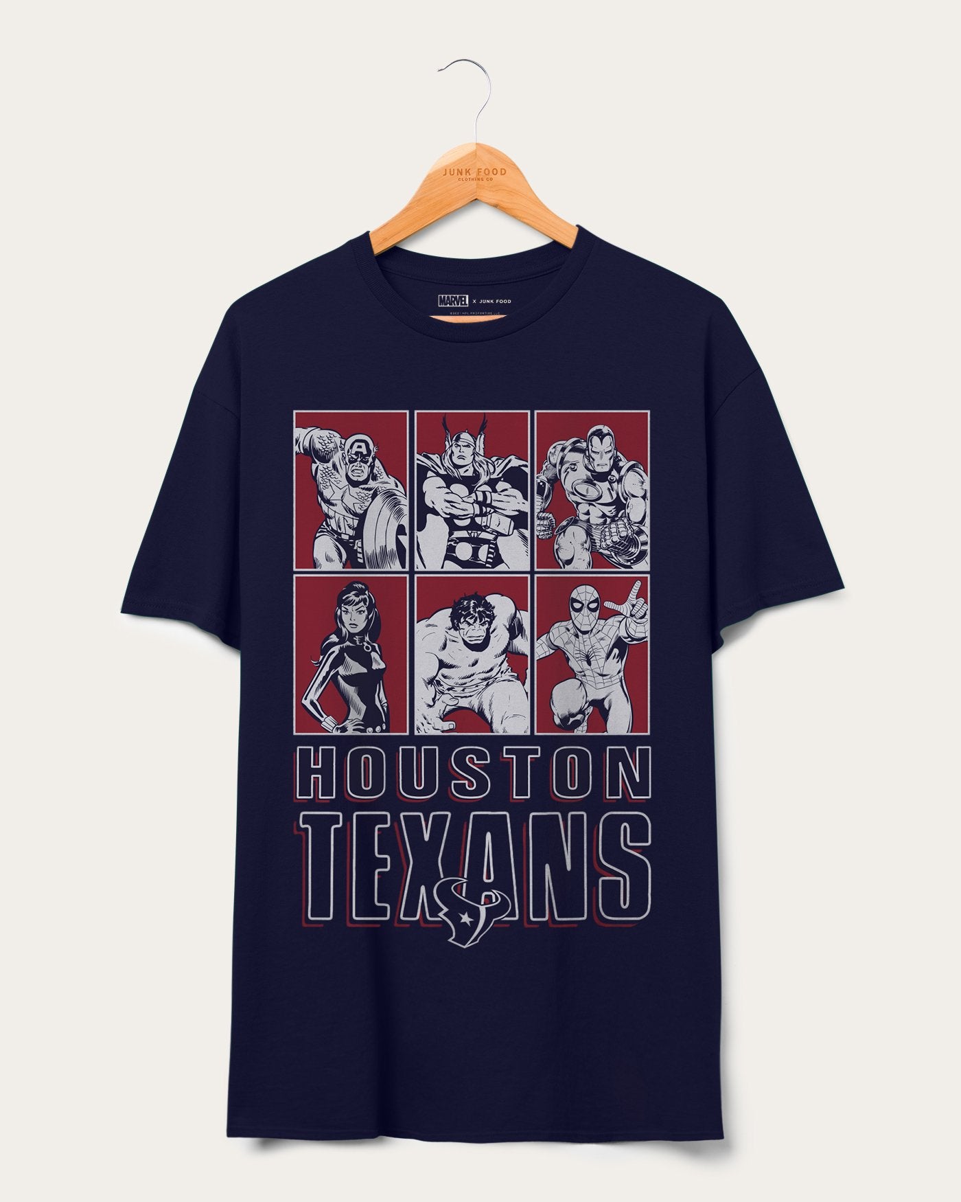 Texans Marvel The Avengers Line Up Tee