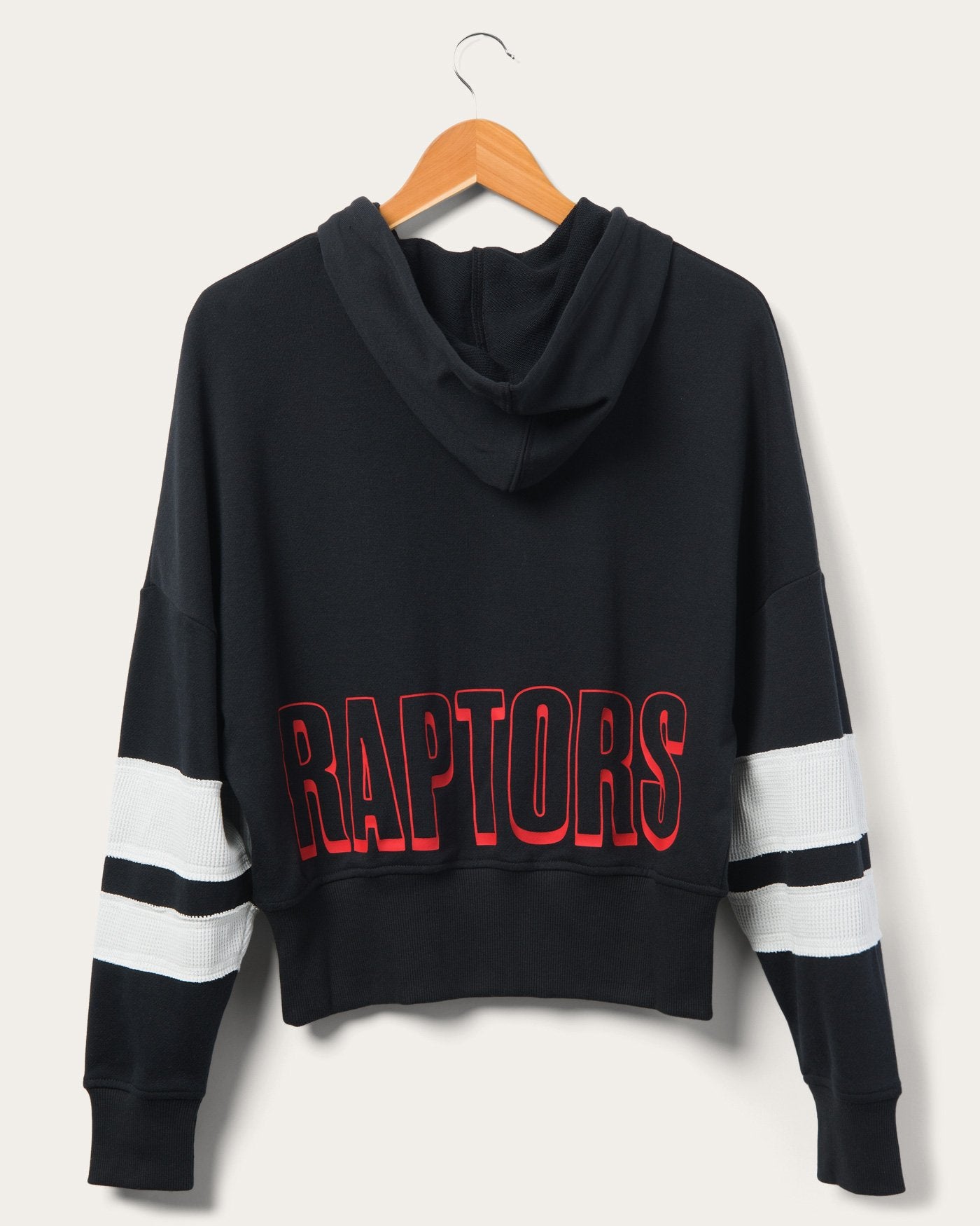 Women's Raptors Overtime Striped Fleece Hoodie