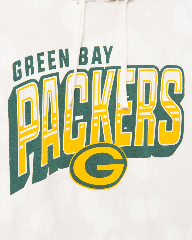 Green Bay Packers Women's Cropped Tie-Dye Fleece Pullover