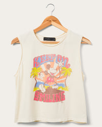 Disney Mickey And Friends Mickey Mouse Floral Fill #1 Women's Tank