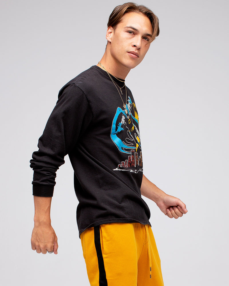 ASOS Design Unisex Oversized Hoodie with NFL Logo Prints in Black