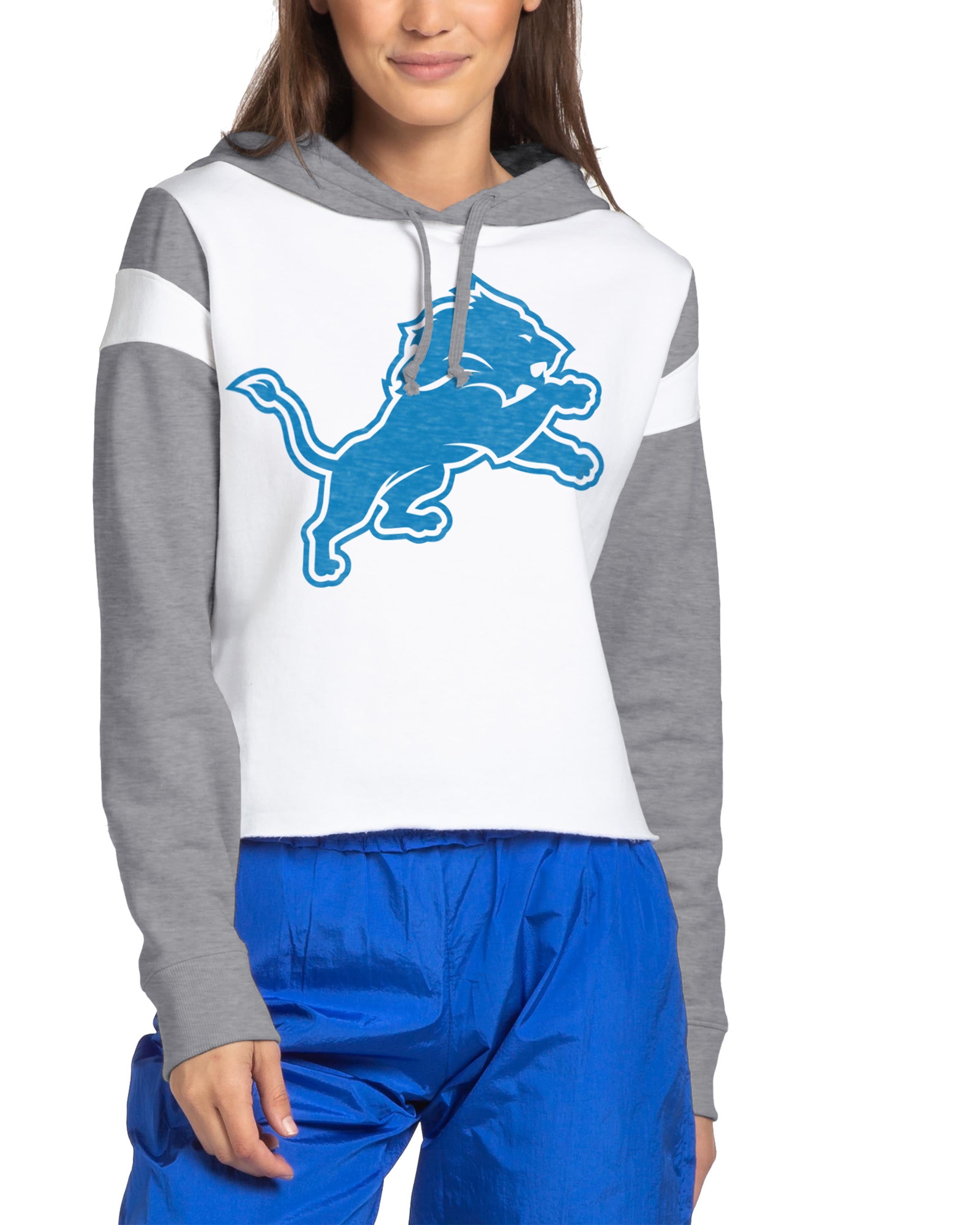 WOMENS LIONS CROPPED HOODIE