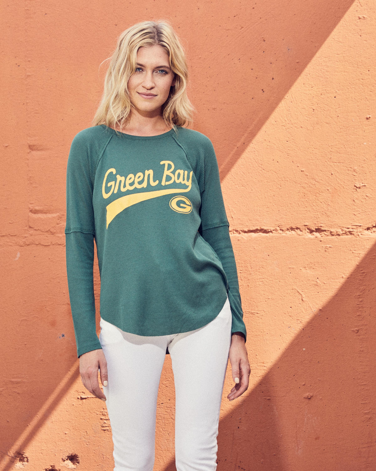 47brand Green Bay Packers Vintage Tubular Packers Crop T-Shirt for Women | Elm Green Quartz Tie Dye | Size XL