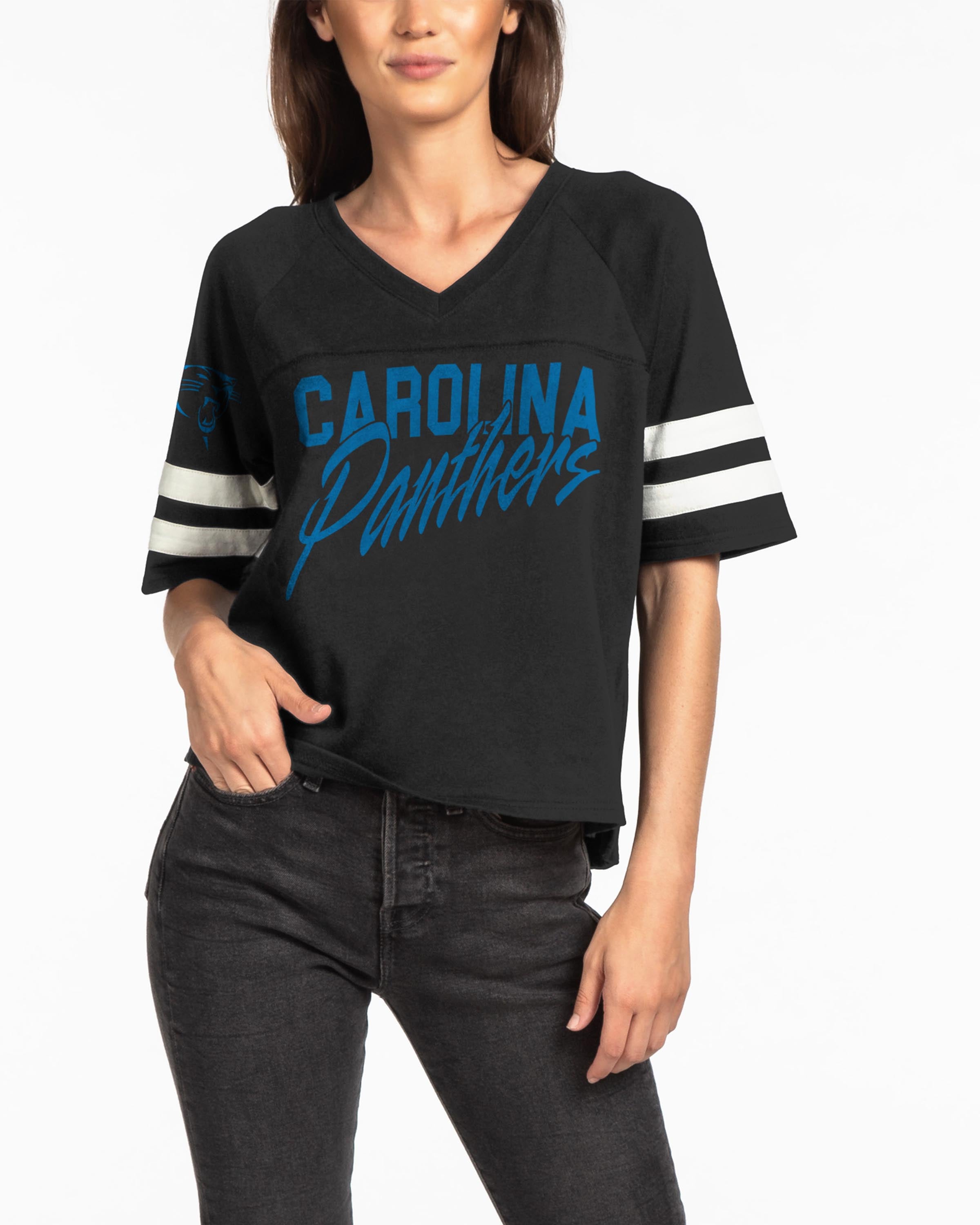 Women's Panthers Vneck Tee