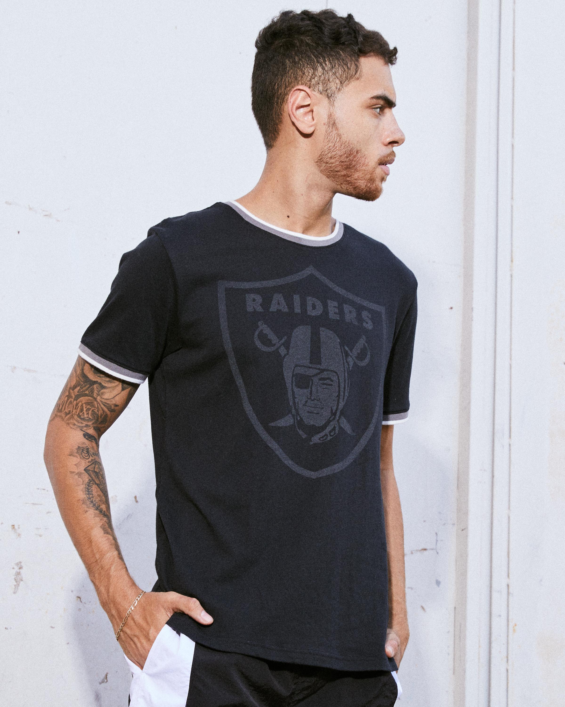 Men's Raiders Throwback Ringer Tee