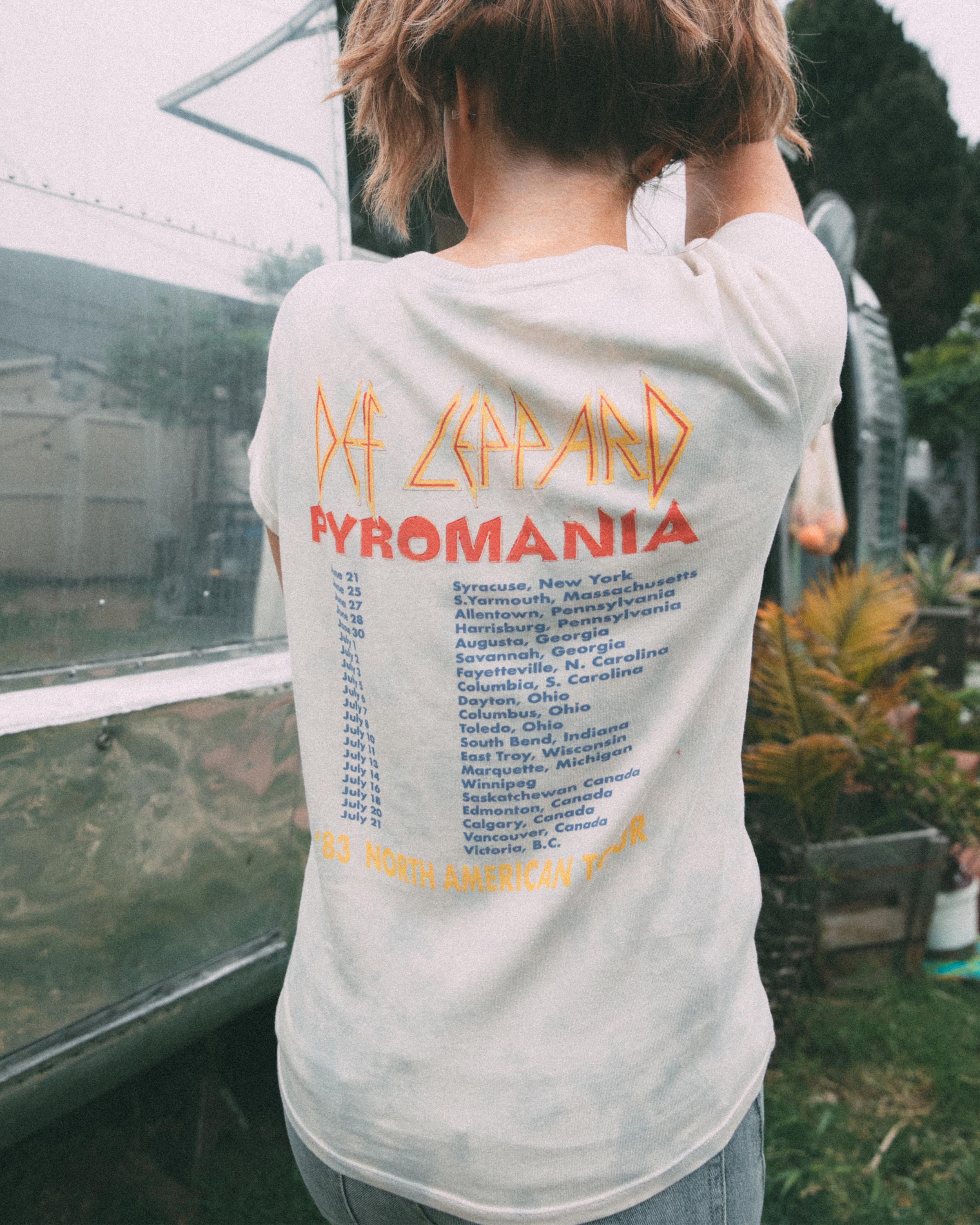 WOMENS DEF LEPPARD PYROMANIA VINTAGE TEE