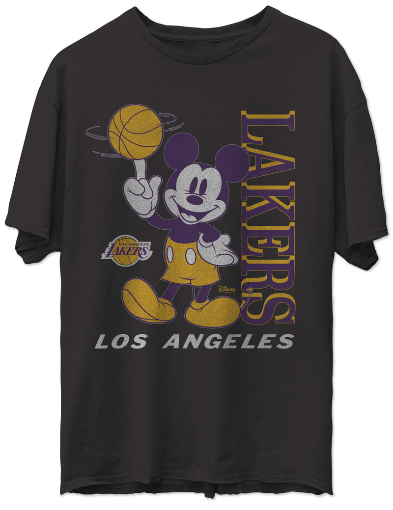 Champisonship swag featuring Mickey Mouse with the trophy!!! : r/lakers