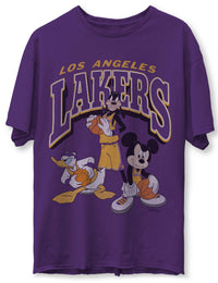 Los Angeles Lakers Disney Mickey Team Name Long Sleeve T-Shirt XS