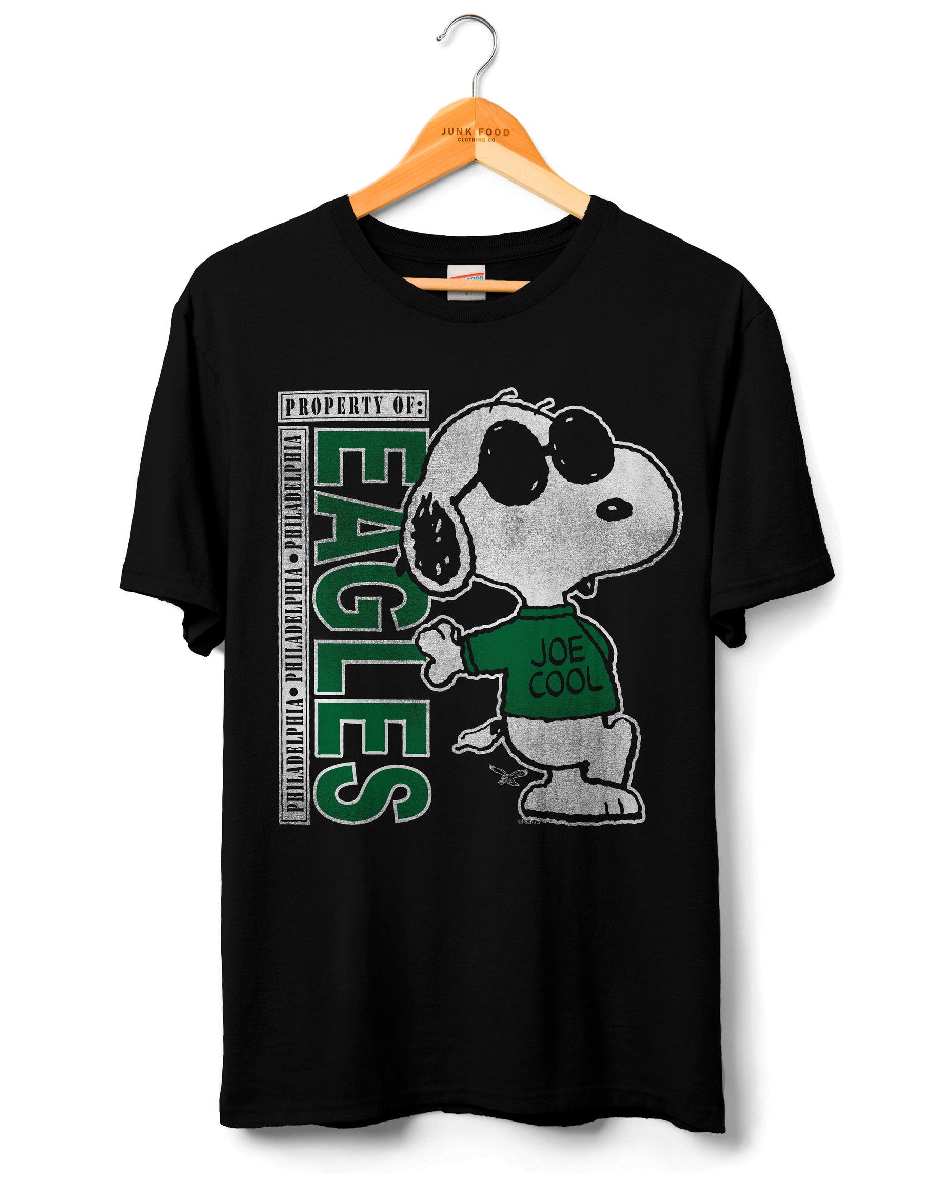 Philadelphia Eagles Junk Food Women's Comeback Historic Logo Long Sleeve T- Shirt - Black/White