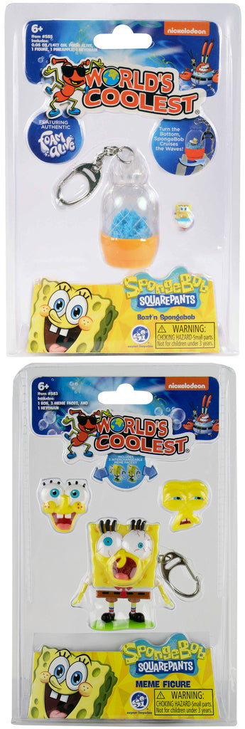 World’s Coolest SpongeBob SquarePants (Bundle of 2 Keychains) | Knick ...