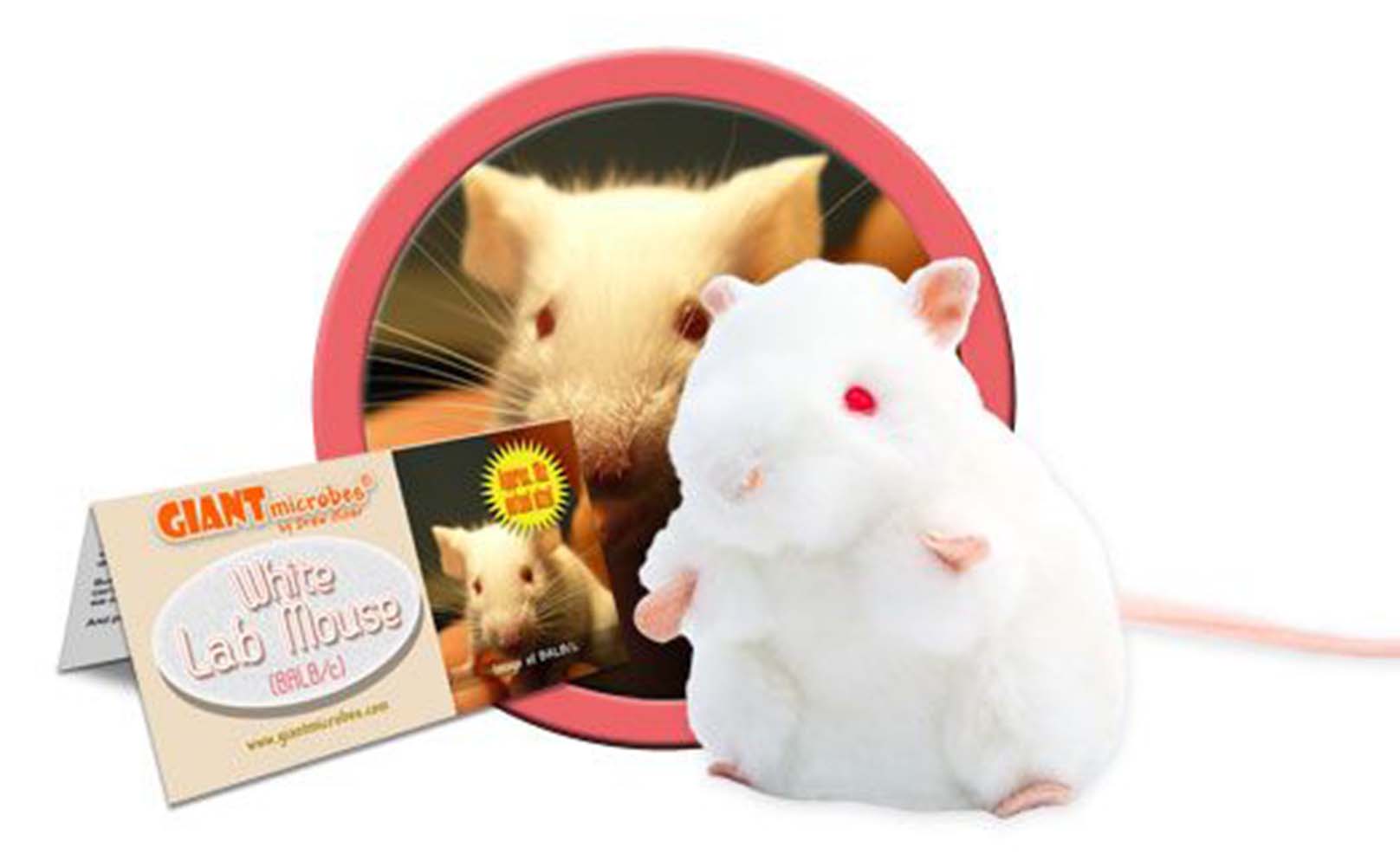 GIANTmicrobes Plush - White Lab Mouse